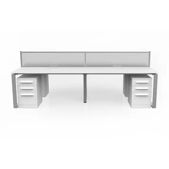 Workstation 4-Person - White 290cm