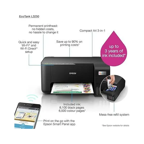 طابعة إبسون إيكو تانك L3250 الكل في واحد