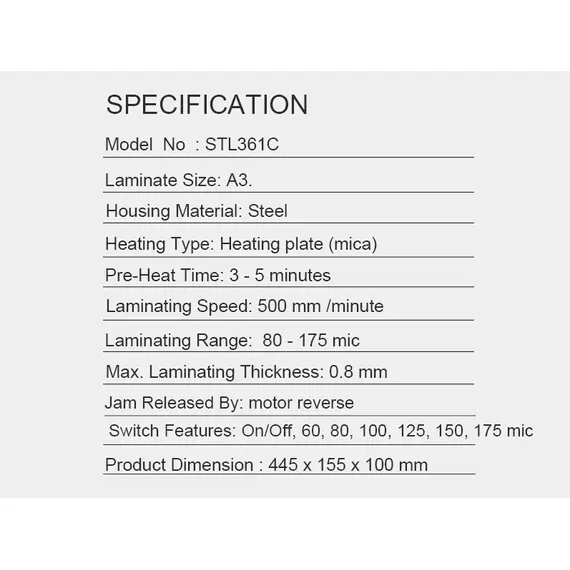 هاي تيكنو مكينة تغليف حراري STL361C مقاس A3, 3 image