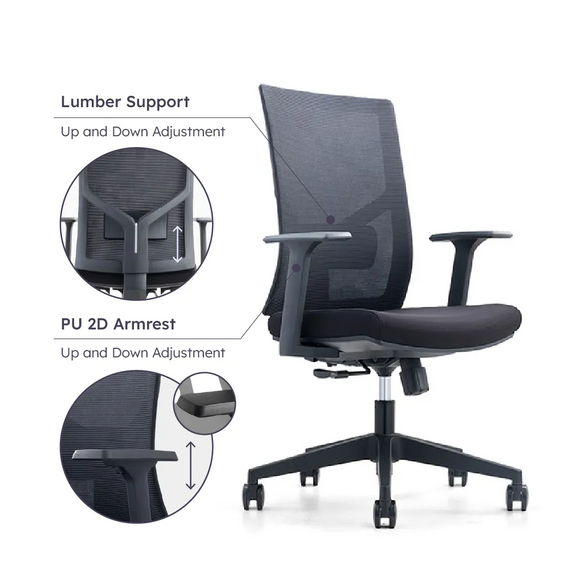 Office Chair M-16L Ergonomic Design (TLLL-C022)