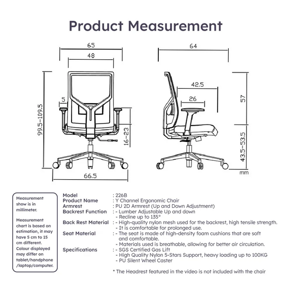 Office Chair M-16L Ergonomic Design (TLLL-C022)