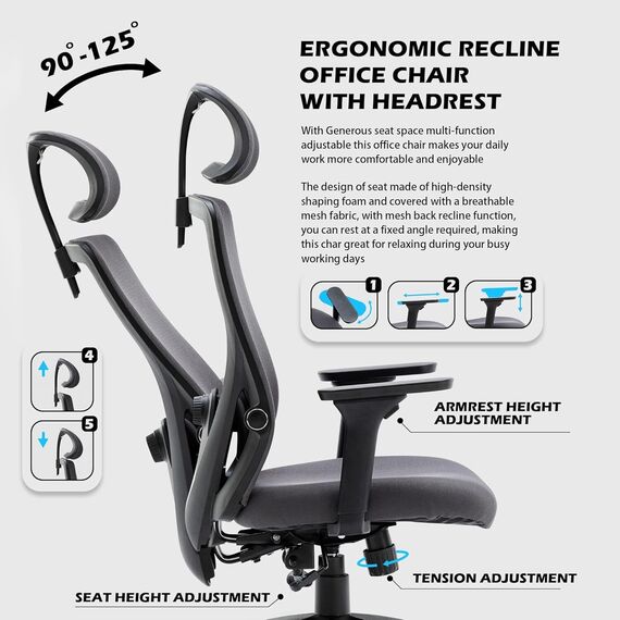 Office Chair M-213H Ergonomic Design (TLLL-C025)