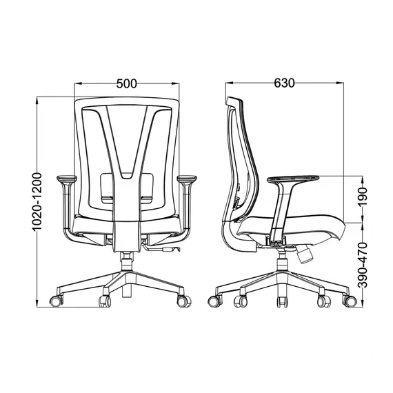 كرسي المكتب U-033L بتصميم مريح (TLLL-C002)