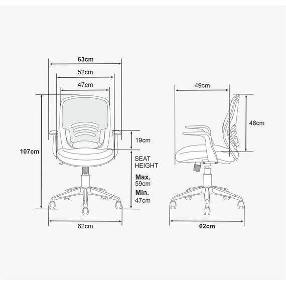 كرسي المكتب W-119A بتصميم مريح (TLLL-C020)