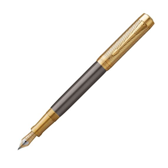 PARKER Duofold Pioneers Medium Fountain Pen Grey Arrow Gold Trim