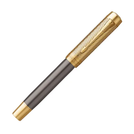PARKER Duofold Pioneers Medium Fountain Pen Grey Arrow Gold Trim, 4 image