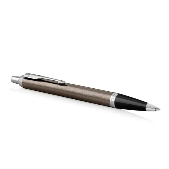 PARKER IM Medium Ballpoint Pen Dark Espresso Chrome Trim Blue Ink, 2 image