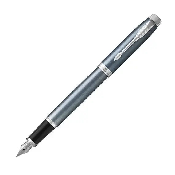 PARKER IM Medium Fountain Pen Blue Grey Chrome Trim, 2 image