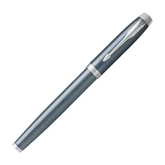 PARKER IM Medium Fountain Pen Blue Grey Chrome Trim, 3 image