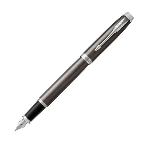 PARKER IM Medium Fountain Pen Dark Espresso Chrome Trim