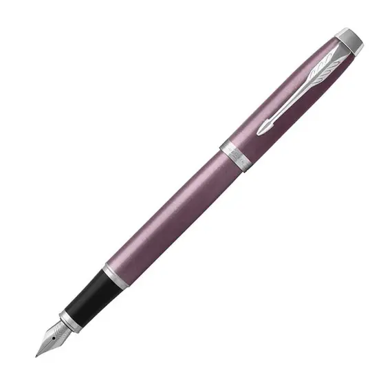 PARKER IM Medium Fountain Pen Light Purple Chrome Trim, 2 image