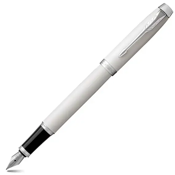 PARKER IM Medium Fountain Pen White Chrome Trim
