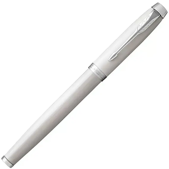 PARKER IM Medium Fountain Pen White Chrome Trim