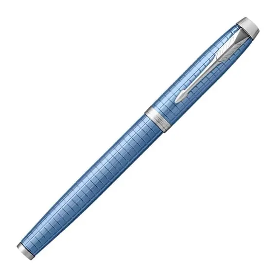 PARKER IM Premium Fine Rollerball Pen Pale Blue Chrome Trim, 3 image