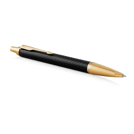 PARKER IM Premium Medium Ballpoint Pen Black Gold Trim Blue Ink, 2 image