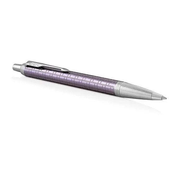 PARKER IM Premium Medium Ballpoint Pen Dark Violet Chrome Trim Blue Ink, 2 image