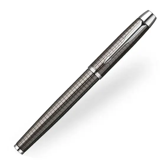 PARKER IM Premium Rollerball Pen Gun Metal Chiselled Chrome Trim, 2 image