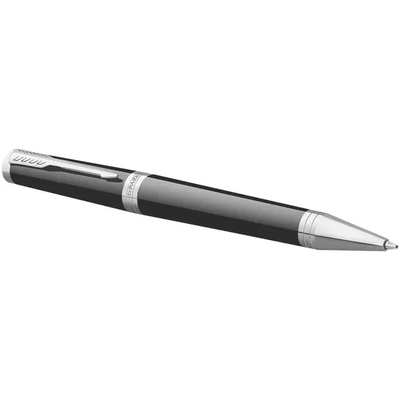 PARKER Ingenuity Medium Ballpoint Pen Black Chrome Trim Black Ink, 2 image
