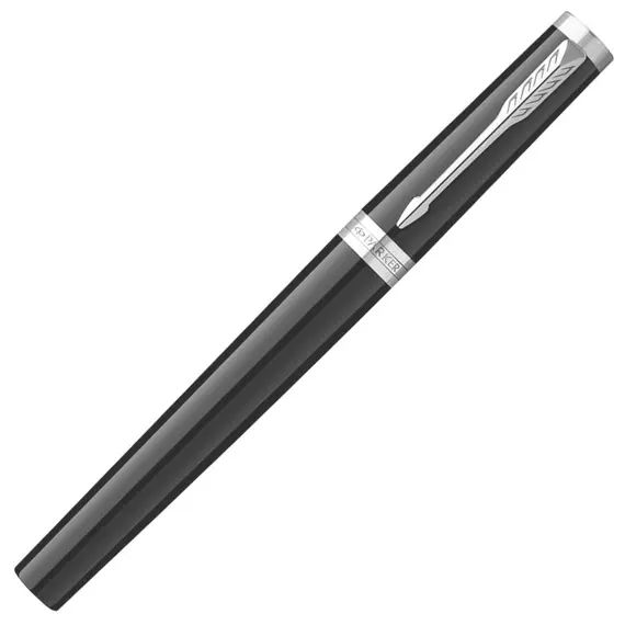 PARKER Ingenuity Medium Fountain Pen Black Chrome Trim Black Ink, 3 image