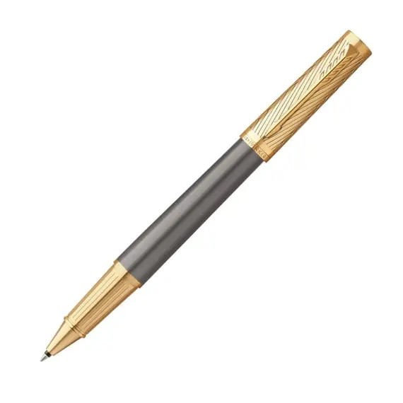 PARKER Ingenuity Pioneers Fine Rollerball Pen Grey Arrow Gold Trim Black Ink, 2 image