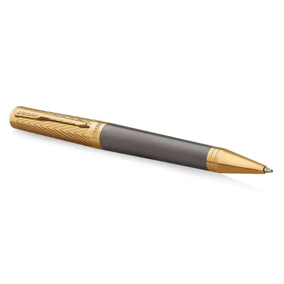 PARKER Ingenuity Pioneers Medium Ballpoint Pen Grey Arrow Gold Trim Black Ink, 2 image