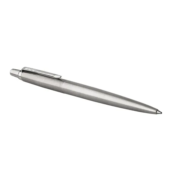 PARKER Jotter Medium Ballpoint Pen Stainless Steel Chrome Trim Blue Ink, 2 image