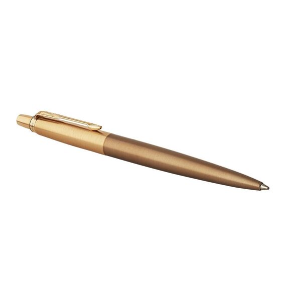 PARKER Jotter Premium Medium Ballpoint Pen West End Brushed Gold Blue Ink