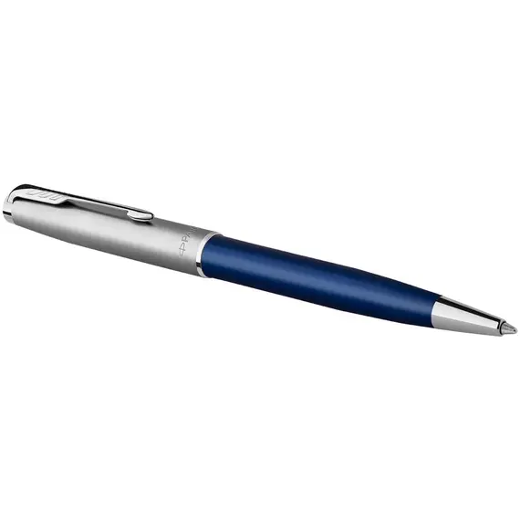 PARKER Sonnet Essential Medium Ballpoint Pen Metal and Blue Lacquer Palladium Trim, 2 image