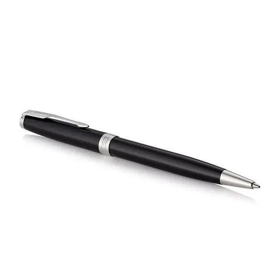 PARKER Sonnet Medium Ballpoint Pen Black Lacquer Chrome Trim, 2 image
