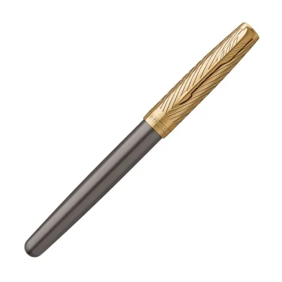 PARKER Sonnet Pioneers Rollerball Pen Grey Arrow Gold Trim Black Ink, 3 image