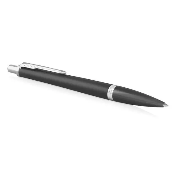 PARKER Urban Medium Ballpoint Pen Muted Black Chrome Trim Blue Ink, 2 image