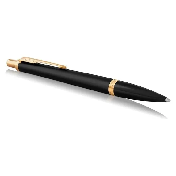 PARKER Urban Medium Ballpoint Pen Muted Black Gold Trim Blue Ink, 2 image