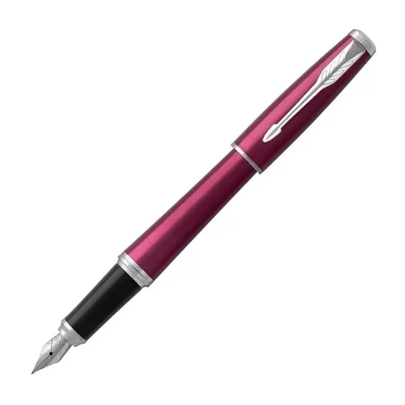 PARKER Urban Medium Fountain Pen Vibrant Magenta Chrome Trim, 2 image