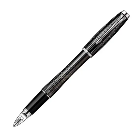 PARKER Urban Premium 5th Technology Medium Pen Chiseled Ebony Black Ink, 2 image