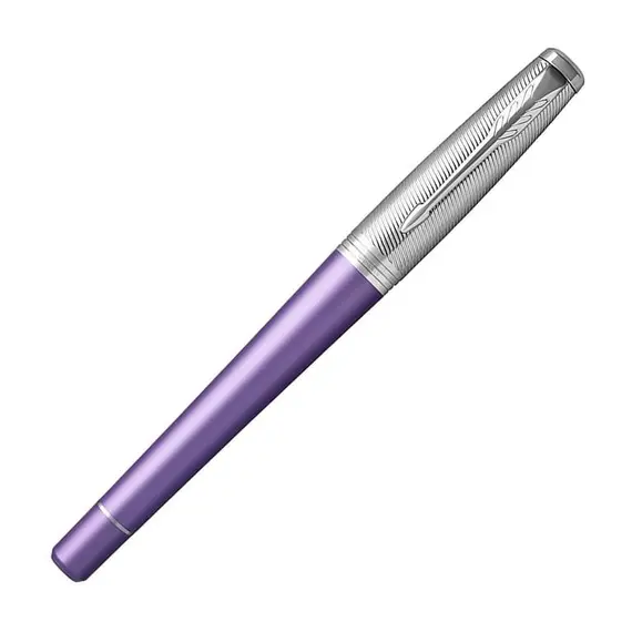 PARKER Urban Premium Fine Rollerball Pen Violet Chrome Trim Black Ink, 3 image
