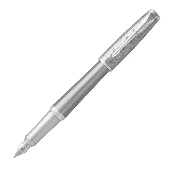 PARKER Urban Premium Medium Fountain Pen Silvered Powder Chrome Trim, 2 image