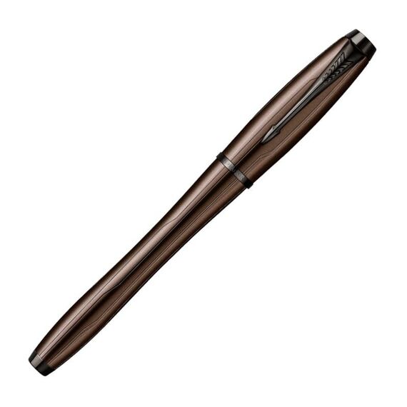 PARKER Urban Premium Rollerball Pen Metallic Brown Black Trim Black Ink