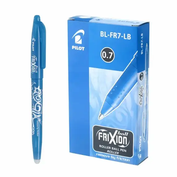 PILOT Frixion Pen Erasable 0.7mm Light Blue (12 pcs/box), 2 image