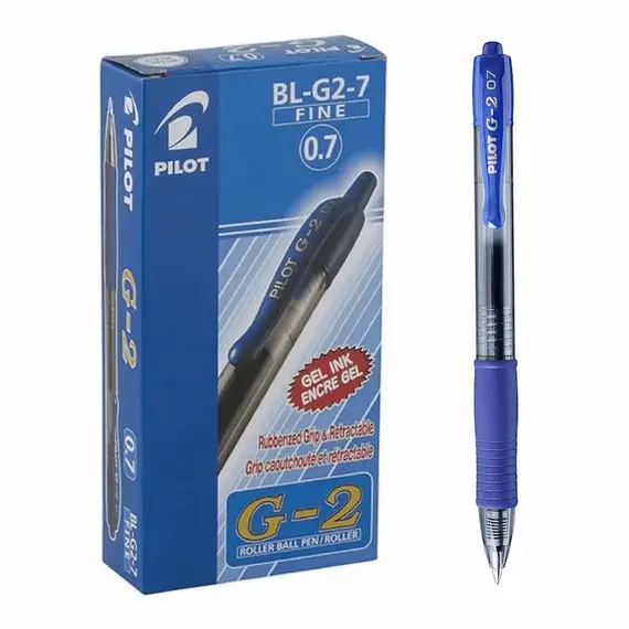 PILOT G-2 Gel Ink Pen 0.7mm Blue (12 pcs/box) PILOT G-2 Gel Ink Pen 0.7mm Blue (12 pcs/box)