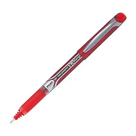 PILOT HI-TECPOINT Grip V10 Pen 1mm Red (12 pcs/box), 2 image