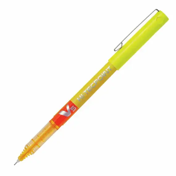 PILOT HI-TECPOINT V5 Pen 0.5mm Yellow (12 pcs/box), 2 image