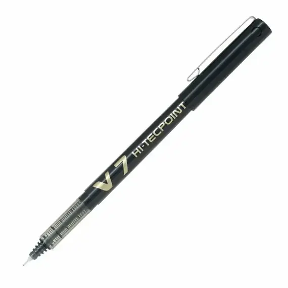 PILOT HI-TECPOINT V7 Pen 0.7mm Black (12 pcs/box), 2 image