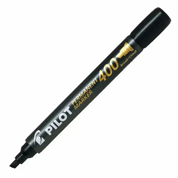 PILOT Permanent Marker Chisle Black (12 pcs/box), 2 image