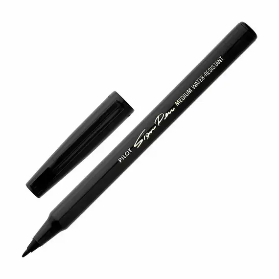 PILOT Sign Pen Black (12 pcs/box), 2 image