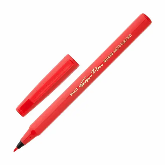 PILOT Sign Pen Red (12 pcs/box), 2 image
