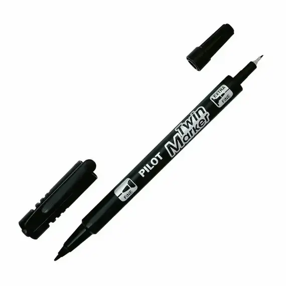 PILOT Twin Marker Black (12 pcs/box)