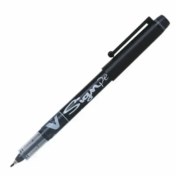 PILOT V Sign Pen Black (12 pcs/box), 2 image