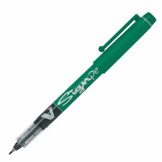PILOT V Sign Pen Green (12 pcs/box), 2 image
