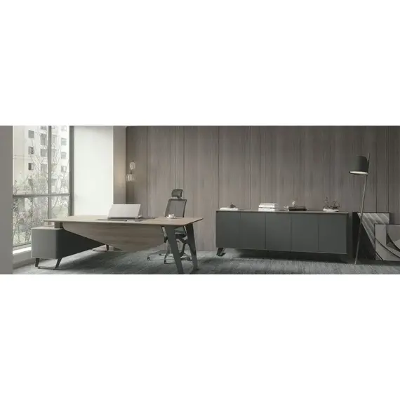 طقم مكتبي سمارت - رمادي وبني فاتح | 3 قطع (TLLL-DS007)