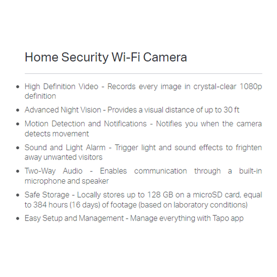 TAPO Home Security Wi-Fi Camera – (C100), 3 image